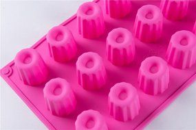 18 Cavity Little Cylinder Silicone Cake Ice Baking Mold Food Grade N4