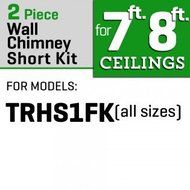 Z Line SK-KF1 2-12"&nbsp;Short Chimney&nbsp;Pieces for 7' to 8' Ceilings, Stainless N2