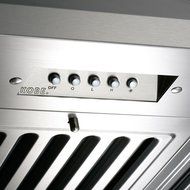 KOBE Range Hoods RAX9436SQB-DC46-1 3-Speed 680 CFM Brillia Wall Mount Range Hood Fits Ceiling Heights Of 10-1/... N2