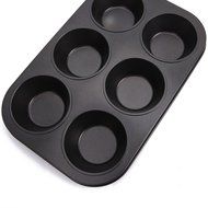 uxcell Casa-J Bakeware Muffin Pans 6 Cup Nonstick Stainless Steel Black N6
