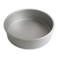 PME Round 12&quot; x 3&quot; Seamless Aluminum Baking Pan, Silver