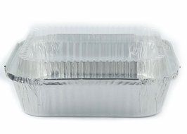 Disposable Aluminum Foil Pans 8&quot; x 8&quot; Square Cake Pan With Dome Lid 5 Sets