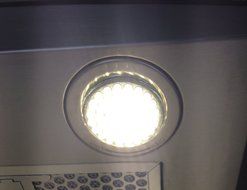 Kitchen Bath Collection ISL75A-LED Stainless Steel Island-Mounted Kitchen Range Hood with Arched Tempered Glass... N5