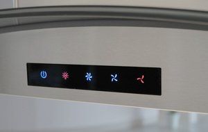 Kitchen Bath Collection ISL75A-LED Stainless Steel Island-Mounted Kitchen Range Hood with Arched Tempered Glass... N7