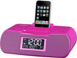 Sangean RCR-10PK FM-RBDS/AM/Aux-in Digital Tuning Atomic Clock Radio Compatible with iPod, Pink, FM/AM Stereo...