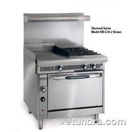Imperial Commercial Restaurant Range 36&quot; W/ 2 Burners 24&quot; Griddle Standard Oven Nat Gas Ir-2-G24