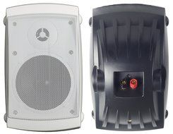 Audio Experience AES0101W Weatherproof Eco Patio Speakers 50W, 4" 2-Way Woofer Speaker and 1" Balance Dome Tweeter... N5