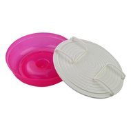 Microwave Oven Stratified Heater Double Layer Heating Plates - Rosy &amp; White N4