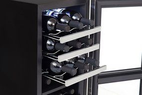 Whynter WC-241DS 24 Bottle Dual Zone Touch Control Wine Cooler, Black with Stainless Steel Trim N2