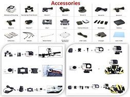 WATREE&reg; Pro-2 Wifi 12MP Full HD 1080P Sports Camera Waterproof Action DV 170 Degree Wide Helmet Camcorder DVR... N9