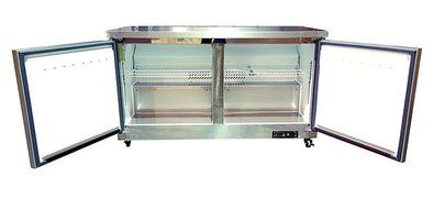 Stainless Steel 60&quot; Undercounter Reach In Refrigerator Cooler N2