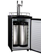 Kegco Full-Size Homebrew Kegerator Dual Faucet Ball Lock Keg Dispenser Black N11