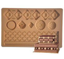FOUR-C Silicone Mold Fondant and Gum paste Mold Cake Design Molds Color Coffee
