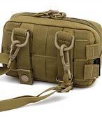 SB@Military Style Outdoor Sports Shoulder Bag-Handbag For 6 Inch Mobile Phone , brown N3