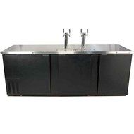 Direct Draw 5 Kegerator Refrigerator in Black with Glass Rinser