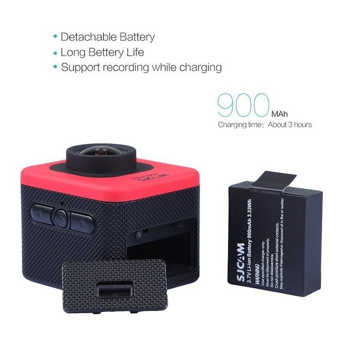 SJCAM 12mp 1.5 Inch LCD Display 170&deg;a+ Hd Wide-angle 4x Zoom Mini Portable Micro Rechargeable Battery Underwater... N2