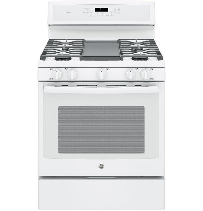GE PGB911DEJWW Profile 30" White Gas Sealed Burner Range - Convection N3