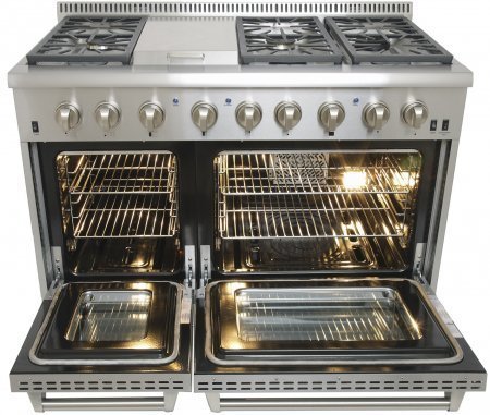 Kucht KRD486FLP 48" Dual Fuel Freestanding Range with 6 Burners, in Stainless Steel N3