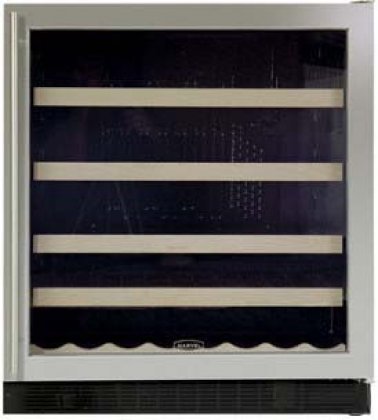 Chateau 68 Bottle Single Zone Wine Refrigerator Finish: Stainless Steel, Hinge Location: Left