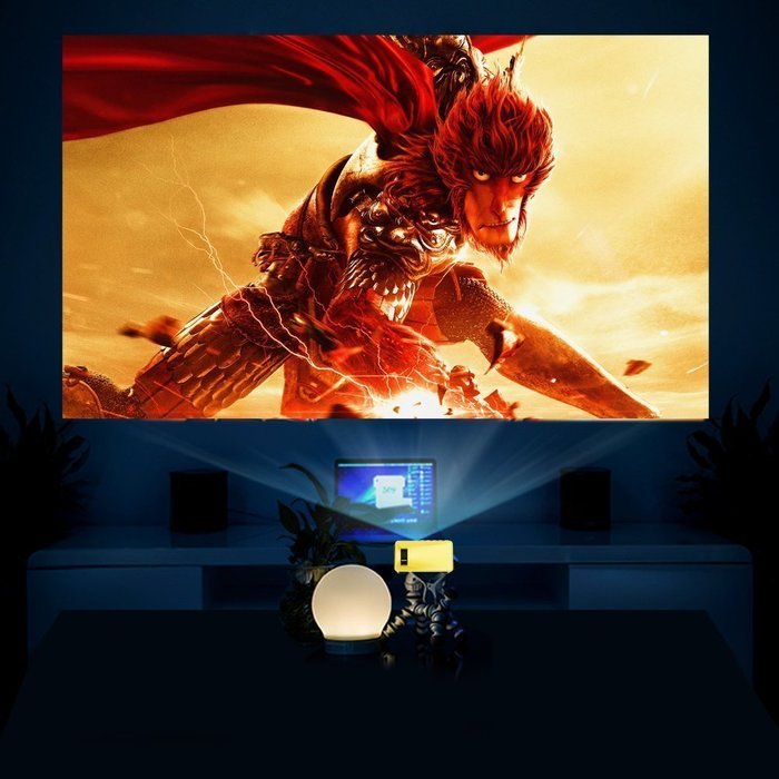OEM A1 LED LCD (QVGA) Mini Video Projector - US Version (Includes Warranty) - White/Yellow (FP3224A1WY) N5
