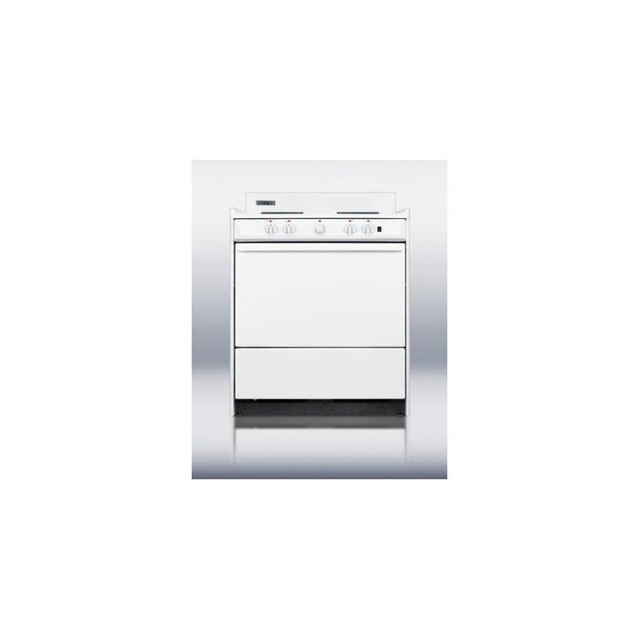Summit WEM2171Q: 30" wide electric range with indicator lights and a three-prong line cord, for HUD applications. N4