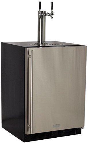Marvel ML24BTS2RS Twin Tap Built-In Beer Dispenser with Right Side Hinge, 24", Stainless Steel