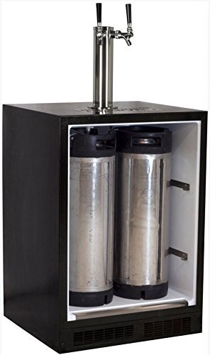 Marvel ML24BTS2RS Twin Tap Built-In Beer Dispenser with Right Side Hinge, 24", Stainless Steel N2