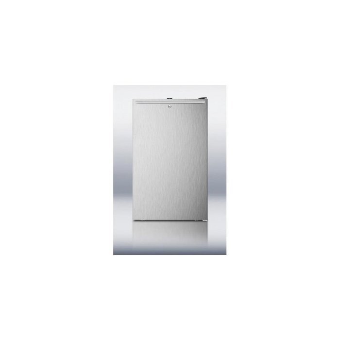 Summit CM421BLSSHH 20" Top Freezer Refrigerator With 4.1 cu. ft. Capacity Factory Installed Lock Manual Defrost... N3
