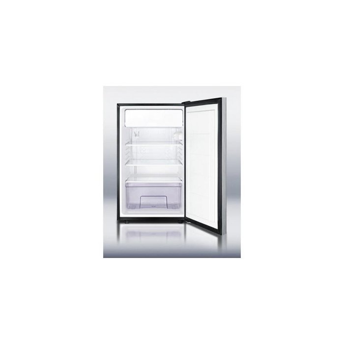 Summit CM421BLSSHH 20" Top Freezer Refrigerator With 4.1 cu. ft. Capacity Factory Installed Lock Manual Defrost... N4