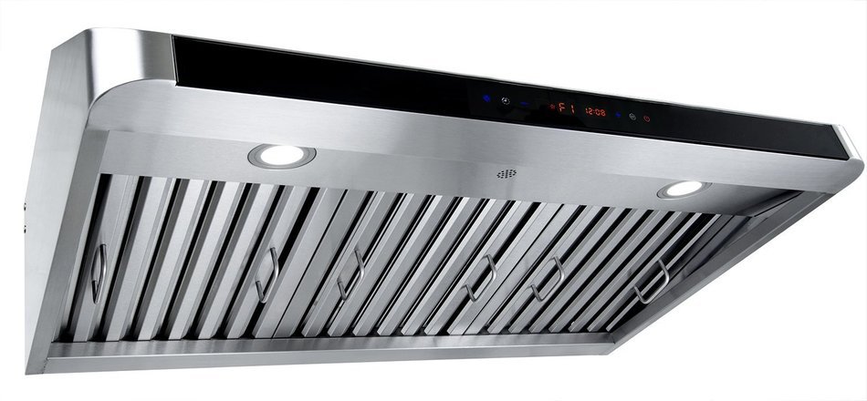 Golden Vantage 36" Under Cabinet Stainless Steel Range Hood GV1801A-90 with New Panel Design Gas sensor Remote... N4