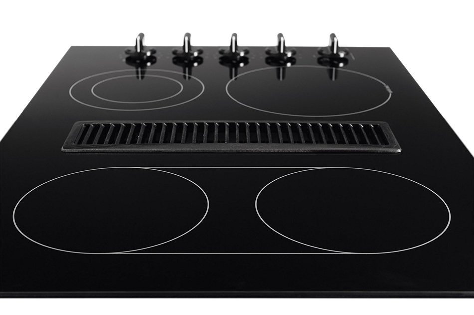 Frigidaire 30" Smoothtop Electric Black Cooktop with Built-In 500 CFM Downdraft Exhaust and Pro-Select&reg; Controls... N5