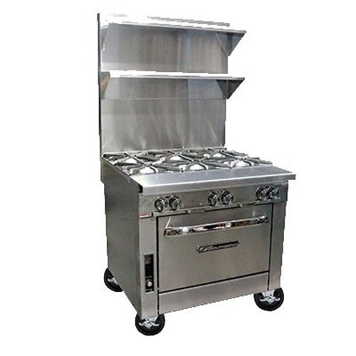 Southbend P36D-BBB-SU Platinum Heavy Duty Range Gas 36" (6) Step-up Open Burners