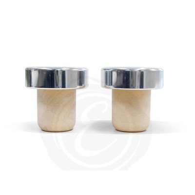 Vinotemp VNTEP-STOP006 Epicureanist Metallic Wine Bottle Stoppers (Set of 2)