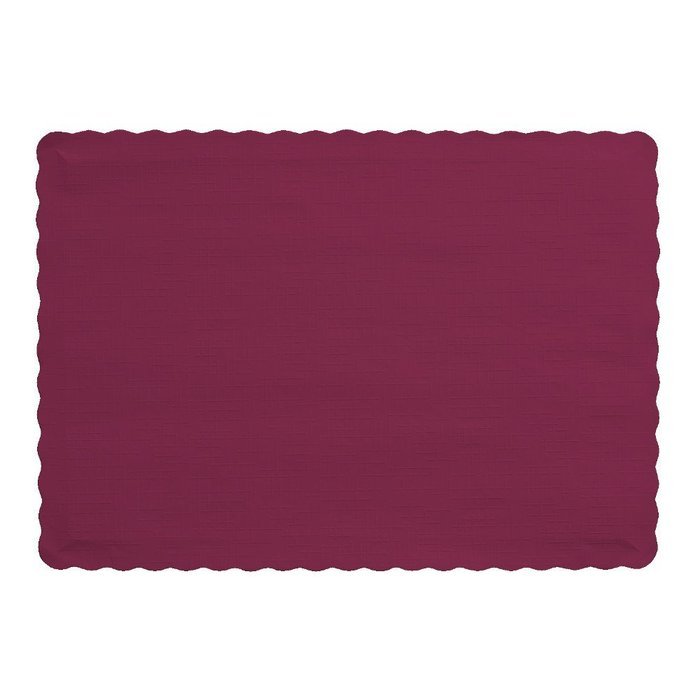 Creative Converting 50 Count Touch of Color Paper Placemats, Burgundy