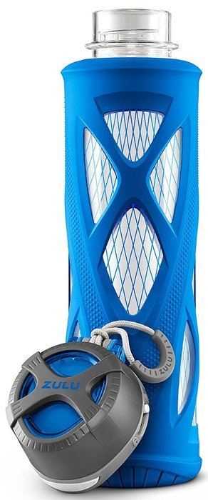 Zulu Atlas Glass Water Bottle with Flip Lid N15