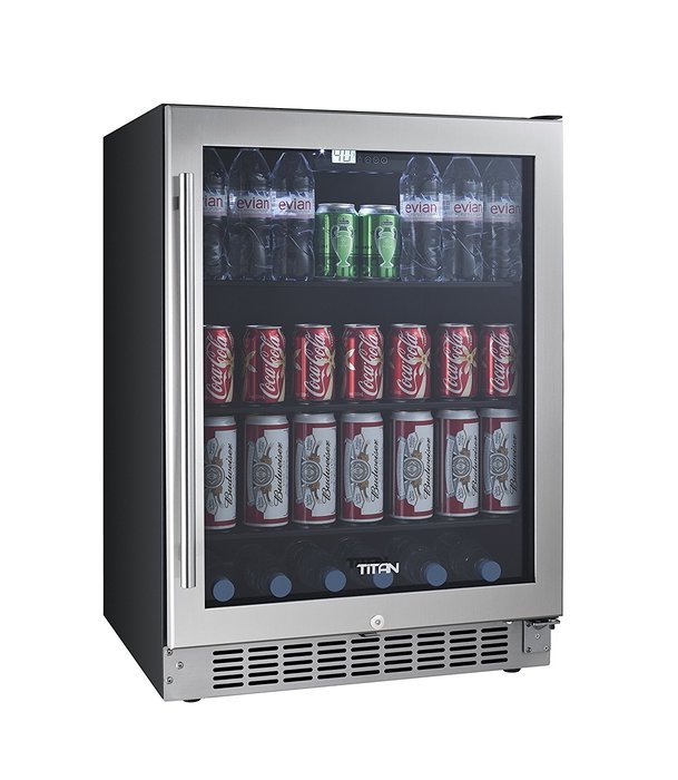 Titan 142-Can Beverage Cooler SEAMLESS Stainless Steel N3