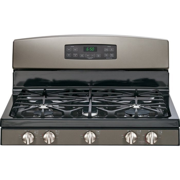 GE JGB650EEFES 30" Slate Gas Sealed Burner Range N5
