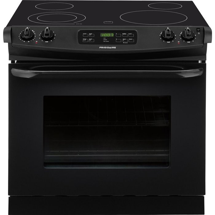 Frigidaire FFED3025PB30" Black Electric Drop-In Smoothtop Range N2