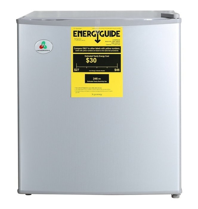 Conbridge CBBC -48SFOA 1.7 Cu.Ft. Compact Refrigerator With Ice-box,Silver N3