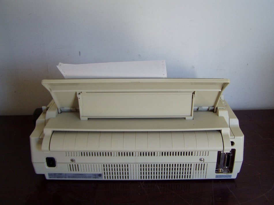 OKI MICROLINE 395 24 PIN Wide Format Dot Matrix Printer W/Test Prints ...