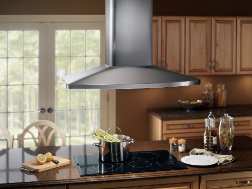 Broan E5490SS 480 CFM Stainless Steel Island Chimney Hood, 27-9/16-Inch x 35-7/16-Inch N2