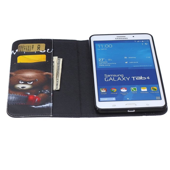 Galaxy Tab 4 10.1 Case, High Quality PU Leather Wallet Case [Card Slots] Damage Resistance and Kickstand Feature... N259