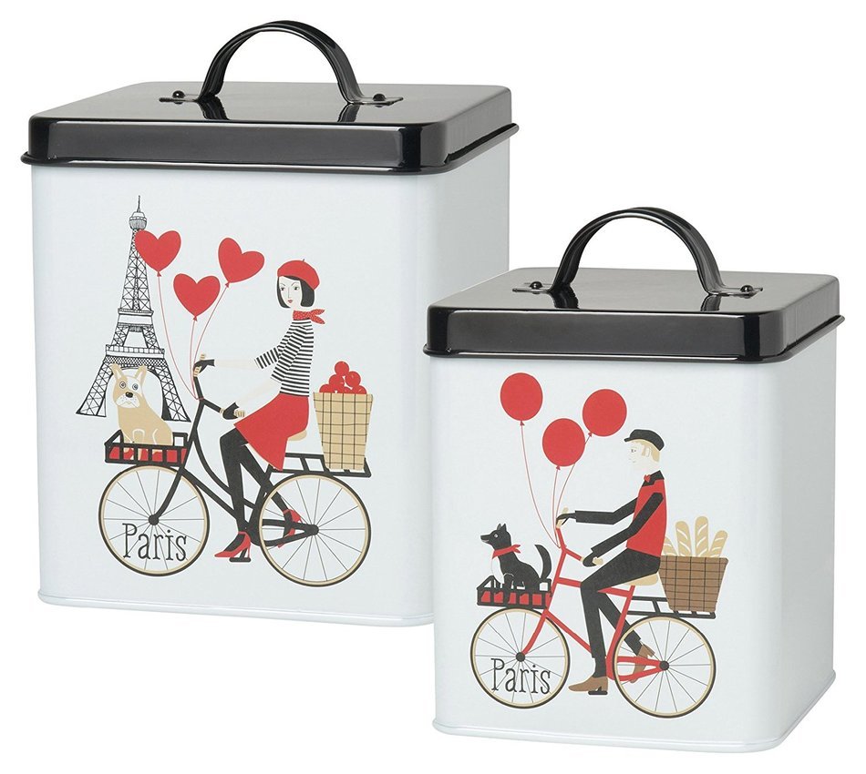 Now Designs L19014 Storage Tins, Food Trucks, Green, Set of 2 N11