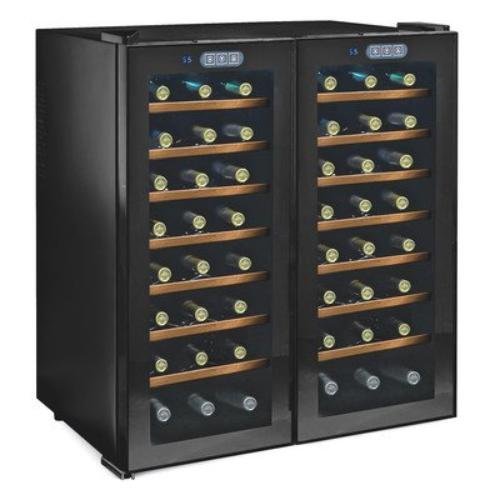 Wine Enthusiast Silent 48 Bottle Touchscreen Double Door Dual Zone Wine Refriger