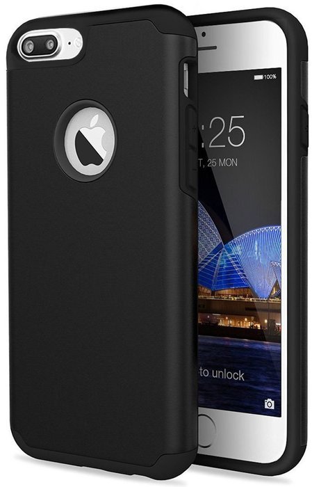 iPhone 7 Plus Case, [5.5 Inch], HLCT Slim Fit Thin , Soft Interior Silicone Bumper & Hard PC Back, Shock-Absorption... N13