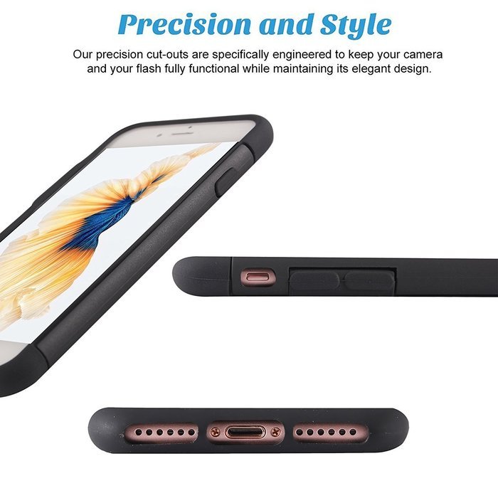 iPhone 7 Plus Case, [5.5 Inch], HLCT Slim Fit Thin , Soft Interior Silicone Bumper & Hard PC Back, Shock-Absorption... N15