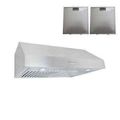 30" 760 CFM Ductless Under Cabinet Range Hood in Silver