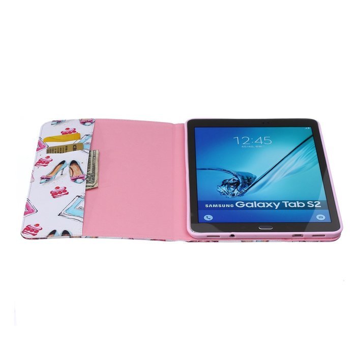 Galaxy Tab 4 10.1 Case, High Quality PU Leather Wallet Case [Card Slots] Damage Resistance and Kickstand Feature... N281