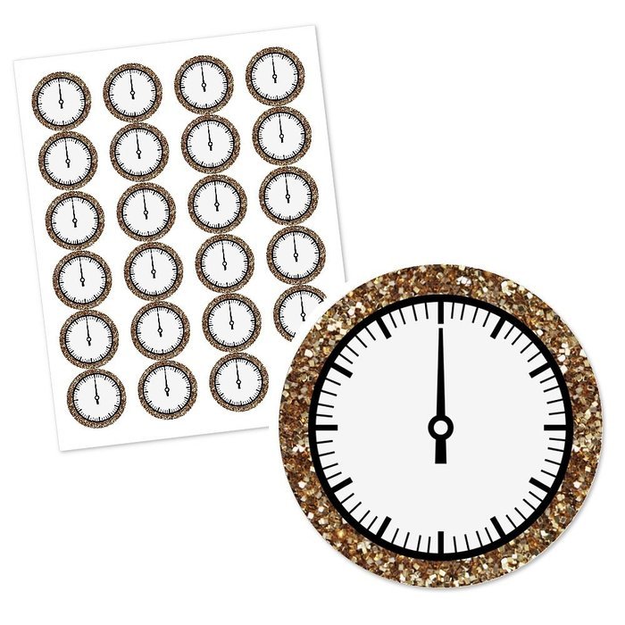 New Year's Eve - Gold - Cupcake Wrapper & Cupcake Pick New Years Eve Party Kit - Set of 24 N2