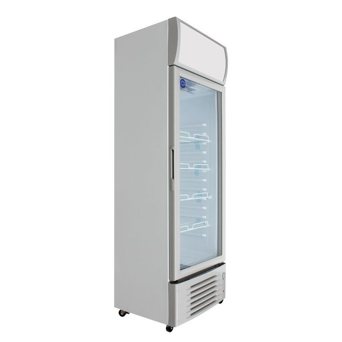 319L Glass Swing 1-Door Beer Soda Milk Beverages Cooler Commercial Refrigerator Merchandiser Display 11.3 Cubic... N5